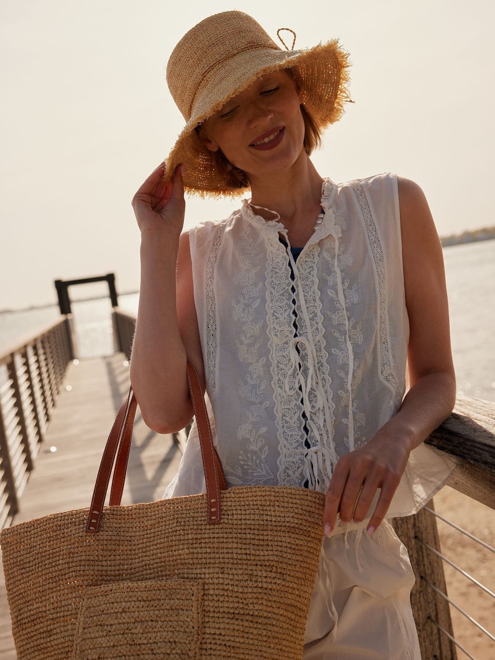 Hat Attack Packable Raffia Bucket Hat - Picture 2 of 6